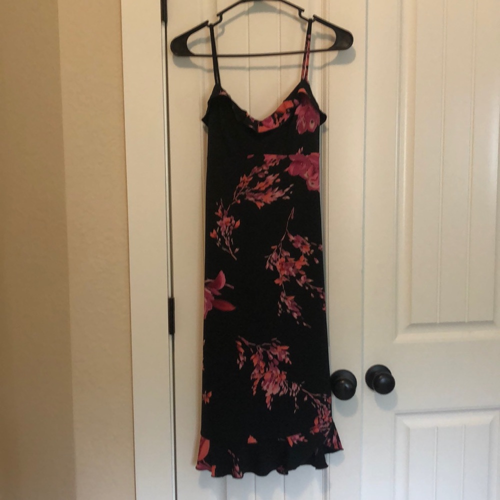 gorgeous black floral dress!